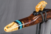 Honduran Rosewood Burl Native American Flute, Minor, Low F-4, #K13B